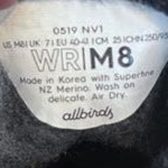Allbirds - Wool Dolphin Comfort - Running Shoes - Black - Men's - M8 - WR/M8 - Picture 9 of 9